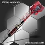 CyeeLife Steel Tip Darts Set - Professional Darts, Brass Barrels, Metal Tip Darts, 16 Extra Flights, 6 Aluminum Shafts,20 O-Rings,2 Flight Protectors,Dart Tool, Dart Sharpener, Darts Case