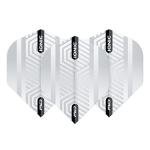 RED DRAGON Hardcore Ionic White Dart Flights - 3 Sets Per Pack (9 Dart Flights in Total)