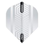 RED DRAGON Hardcore Ionic White Dart Flights - 3 Sets Per Pack (9 Dart Flights in Total)