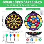moopok Magnetic Dart Board for Kids-12Magnetic Dart/Sticky Balls Or 2 Toy Gun+40 Foam Dart.Indoor/Outdoor Kids Games and Party Games,Christmas Birthday Gifts Toys for 3-12 Year Old Boys
