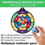moopok Magnetic Dart Board for Kids-12Magnetic Dart/Sticky Balls Or 2 Toy Gun+40 Foam Dart.Indoor/Outdoor Kids Games and Party Games,Christmas Birthday Gifts Toys for 3-12 Year Old Boys