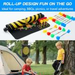 HELLO PAPAYA 17.5 in Large Size 2in1 Rollup Magnetic Darts Board with 24pcs Darts,Outdoor Safe Dart Game for Kids and Adults,for 3-12 Year Old Boys Girls Christmas Birthday Gifts