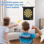 HELLO PAPAYA 17.5 in Large Size 2in1 Rollup Magnetic Darts Board with 24pcs Darts,Outdoor Safe Dart Game for Kids and Adults,for 3-12 Year Old Boys Girls Christmas Birthday Gifts