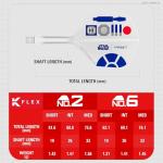 Target Darts Star Wars R2-D2 K Flex Integrated Dart Flights & Shafts | R2-D2 Pack of 3 K-Flex, No.6 | Disney K-Flex Accessories, Short (19mm)