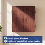 Electronic Dart Board with Cabinet Set, Electric Digital Dart Boards for Adults with Light Strips, Soft Tip Dartboard Cabinet Door with Large Cricket Display and Darts Storage for 12 Darts