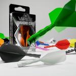 Viper Diamond Core Integrated Dart Flight & Shaft System - Precision Darting Accessory with Tough Polymers for Enhanced Performance, Set of 3, Medium Shaft, Slim Flight, Black