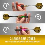 Harrows Voodoo Darts, Steel Tip Darts Set, Includes Speedline Shafts, Marathon Gold Dart Flights, Available in Sizes 19g, 21g, 23g, 25g & 27g (19, Grams)