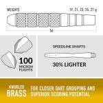 Harrows Voodoo Darts, Steel Tip Darts Set, Includes Speedline Shafts, Marathon Gold Dart Flights, Available in Sizes 19g, 21g, 23g, 25g & 27g (19, Grams)