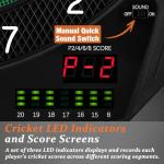 Electronic Dart Board, 35 Games and 580 Variants Electric Soft Tip Dartboard Set, Digital Dartboards for Adults with 6 Darts, 100 Soft Tips