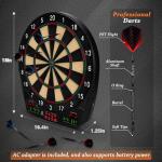 Electronic Dart Board, 35 Games and 580 Variants Electric Soft Tip Dartboard Set, Digital Dartboards for Adults with 6 Darts, 100 Soft Tips
