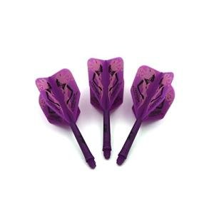 CUESOUL Integrated Dart Shaft and Flights L-Dart Shaft 21mm,Purple Dart Flights