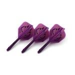 CUESOUL Integrated Dart Shaft and Flights L-Dart Shaft 21mm,Purple Dart Flights