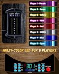 Electronic Dart Board, Electric Dartboard Cabinet Set for Adults [6 Soft Tip Darts] Individual Light Color for Each Player, Wooden Dartboard Cabinet for Family Game - Black