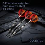 Viper by GLD Products The Freak Steel Tip Darts Knurled and Grooved Barrel, Extended Band, 22 Grams, Black (22-1704-22)