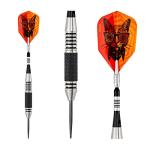 Viper by GLD Products The Freak Steel Tip Darts Knurled and Grooved Barrel, Extended Band, 22 Grams, Black (22-1704-22)