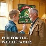 Personalized Dart Board Cabinet Set with 6 Steel Tip Darts Set, Paper Dartboard, Chalk & Eraser (21.5 x 21.5 x 2.75) - Man Cave Furniture, Decor Dart Boards for Adults - Irish Pub Design (118)