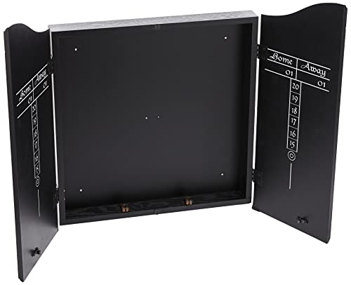 Action OUTLAW Black Stained Wooden Dart Board Cabinet