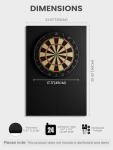 Fluxynara Felt Dart Board Wall Protector 35.43"x23.62" Foldable Backboard for Standard Dart, Wall Protector with Adhesive Pads and Dartboard Accessories Kits | Home & Basement & Garage Use (Black)