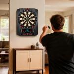 Electronic Dartboard, Electric Soft Tip Dart Boards for Adults with Heckler and Lights Effects, Digital Dart Boards with 6 Darts, 100 Soft Tips