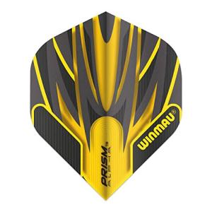 Winmau Prism Alpha Black & Orange Extra Thick Dart Flights - 1 Set per Pack (3 Flights in Total)