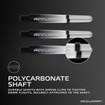 Accudart Steel Tip Dart Set 3.0 - Gunmetal Finish Steel Barrel - Hybrid Grip - Polycarbonate Shafts - Standard Shape Flights - Drop in Case Stores Fully Assembled Darts