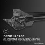 Accudart Steel Tip Dart Set 3.0 - Gunmetal Finish Steel Barrel - Hybrid Grip - Polycarbonate Shafts - Standard Shape Flights - Drop in Case Stores Fully Assembled Darts