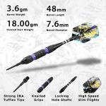 Viper Black Ice Soft Tip Darts with Purple Rings, 18 Grams