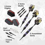 Viper Black Ice Soft Tip Darts with Purple Rings, 18 Grams