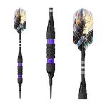 Viper Black Ice Soft Tip Darts with Purple Rings, 18 Grams