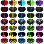 Dart Flights 105 Pieces (35 Unique Sets), 100 Micron PET, Universal Fit for Aluminum & PVC Shafts, for Steel & Soft Tip Darts, Premium Tournament Quality with 7 Designs