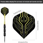 Dart Flights 105 Pieces (35 Unique Sets), 100 Micron PET, Universal Fit for Aluminum & PVC Shafts, for Steel & Soft Tip Darts, Premium Tournament Quality with 7 Designs