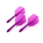 CUESOUL ROST Integrated Dart Shaft and Flights Medium,Purple Slim Shape,Set of 3