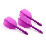 CUESOUL ROST Integrated Dart Shaft and Flights Medium,Purple Slim Shape,Set of 3