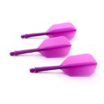 CUESOUL ROST Integrated Dart Shaft and Flights Medium,Purple Slim Shape,Set of 3