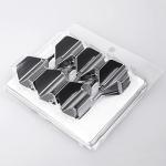 CyeeLife 6pcs Moulded Dart Flights and Shafts 2BA,one Piece Integrated Accessory CF01 Black-M