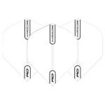 RED DRAGON Hardcore White Extra Thick Standard Dart Flights - 5 Sets Per Pack (15 Dart Flights in Total)