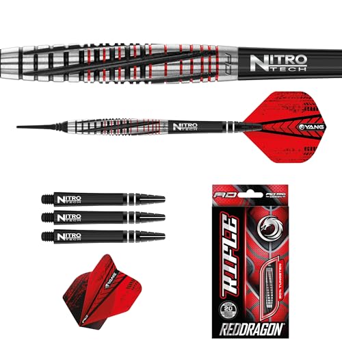 Red Dragon Rifle 20g Premium Tungsten Softip Darts Set