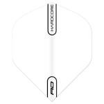 RED DRAGON Hardcore White Extra Thick Standard Dart Flights - 5 Sets Per Pack (15 Dart Flights in Total)