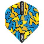 RED DRAGON Hardcore Radical Blue Crackle Dart Flights - 4 Sets Per Pack (12 Dart Flights in Total)