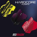 RED DRAGON Hardcore Radical Blue Crackle Dart Flights - 4 Sets Per Pack (12 Dart Flights in Total)