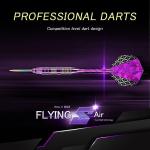 Trecynd Darts Metal Tip Set 3 Aluminum Shaft Metal Dart Set Professional Darts Steel Tip Sets + Extra Dart Flights 3 Replace Plastic Shafts Beginner or Professional Darts 22g (Purple)