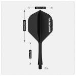 WayArrival Integrated Dart Flights,All in One Dart Flights and Stems for Unbreakable Use,Universal 2BA Fit for Instant Setup,PP Material Integrated Dart Flights and shafts for Stability (3 Pack)