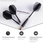 WayArrival Integrated Dart Flights,All in One Dart Flights and Stems for Unbreakable Use,Universal 2BA Fit for Instant Setup,PP Material Integrated Dart Flights and shafts for Stability (3 Pack)