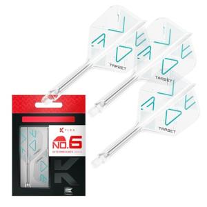 Target Darts K-Flex Rove Dart Flights & Shafts, No.6 (Intermediate, 26mm) | Pack of 3 Kflex Integrated Flight & Shaft System, All in One Moulded Stem | Professional Dart Accessories