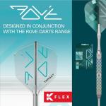 Target Darts K-Flex Rove Dart Flights & Shafts, No.6 (Intermediate, 26mm) | Pack of 3 Kflex Integrated Flight & Shaft System, All in One Moulded Stem | Professional Dart Accessories