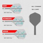 Target Darts K-Flex Rove Dart Flights & Shafts, No.6 (Intermediate, 26mm) | Pack of 3 Kflex Integrated Flight & Shaft System, All in One Moulded Stem | Professional Dart Accessories
