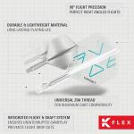 Target Darts K-Flex Rove Dart Flights & Shafts, No.6 (Intermediate, 26mm) | Pack of 3 Kflex Integrated Flight & Shaft System, All in One Moulded Stem | Professional Dart Accessories