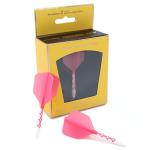 CUESOUL ROST T19 Integrated Dart Shaft and Flights 33mm Big Pink Wing Shape-Say Goodbye to Falling Dart Flight