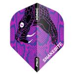 RED DRAGON Snakebite Ionic Snake Head Purple Dart Flights - 3 Sets Per Pack (9 Dart Flights in Total)