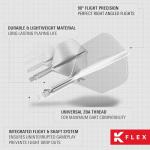 Target Darts K Flex Integrated Dart Flights and Shafts, No.6 Clear (Medium) | Pack of 3 K-Flex - No6, Kflex All in One Moulded Dart Flight & Stem | Professional Dart Accessories